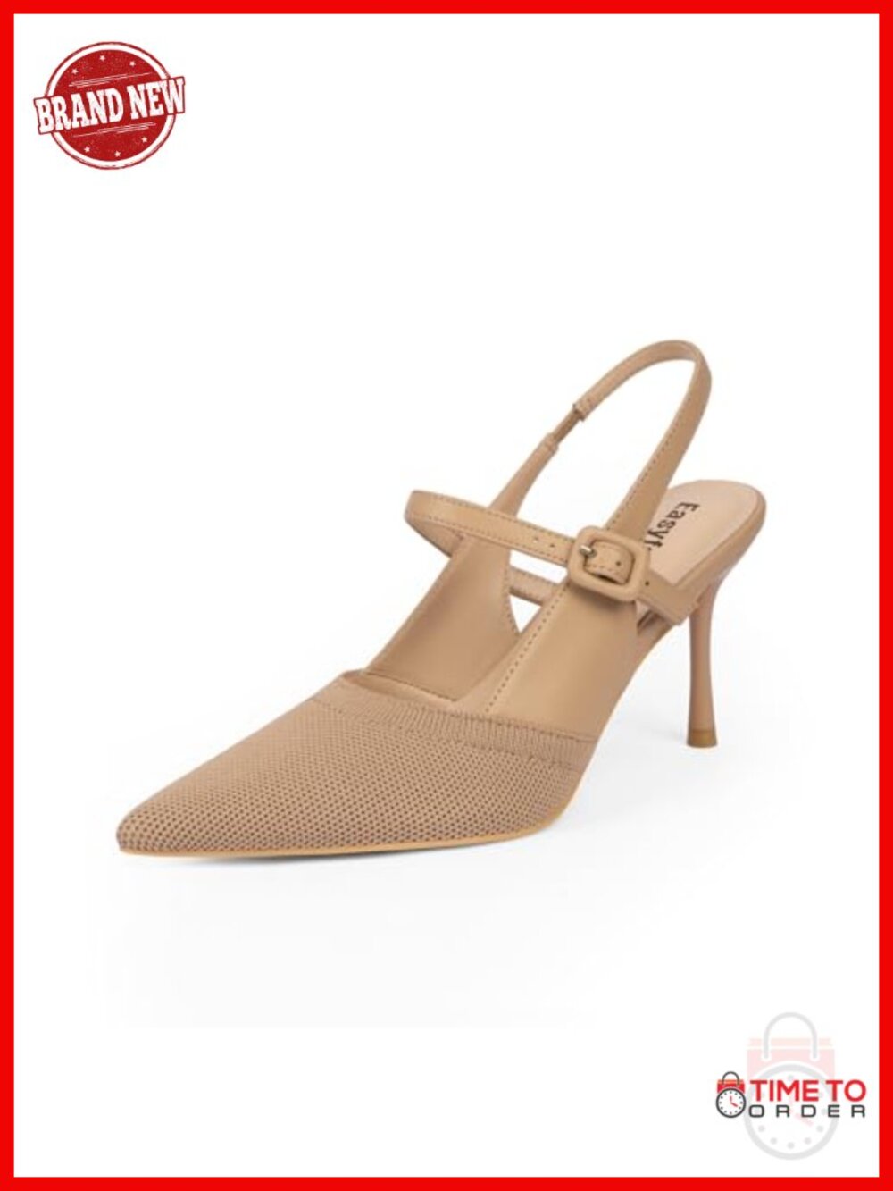 Easyfox Closed Toe Heels Slingback Stiletto Pumps